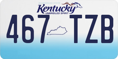 KY license plate 467TZB