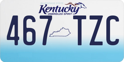KY license plate 467TZC
