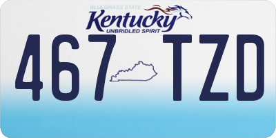 KY license plate 467TZD