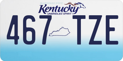 KY license plate 467TZE