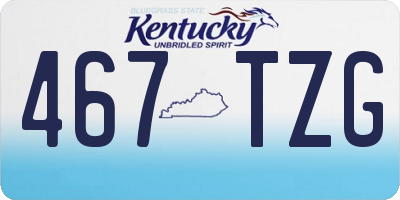 KY license plate 467TZG