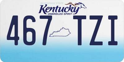 KY license plate 467TZI
