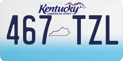 KY license plate 467TZL