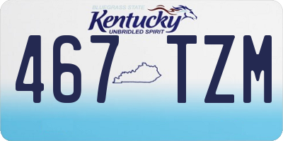 KY license plate 467TZM