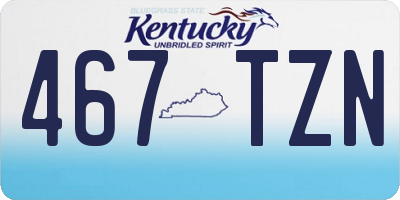 KY license plate 467TZN
