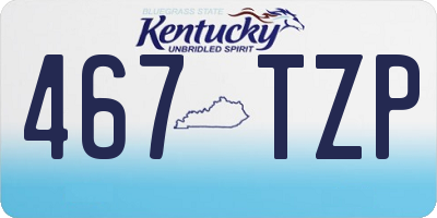 KY license plate 467TZP