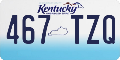 KY license plate 467TZQ