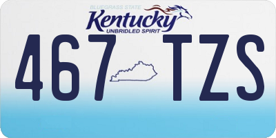 KY license plate 467TZS