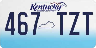 KY license plate 467TZT
