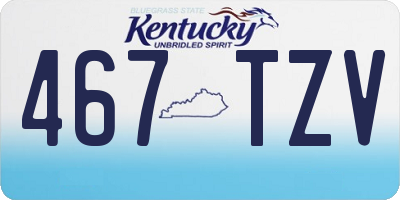 KY license plate 467TZV