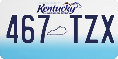 KY license plate 467TZX