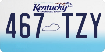 KY license plate 467TZY