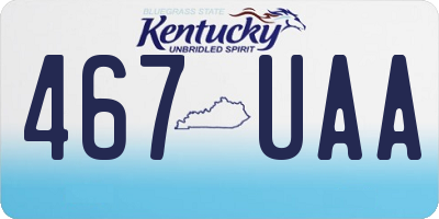 KY license plate 467UAA
