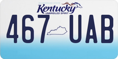 KY license plate 467UAB