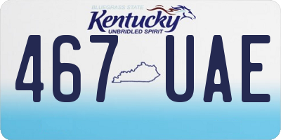 KY license plate 467UAE