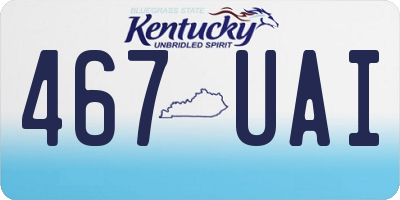 KY license plate 467UAI