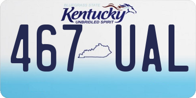 KY license plate 467UAL