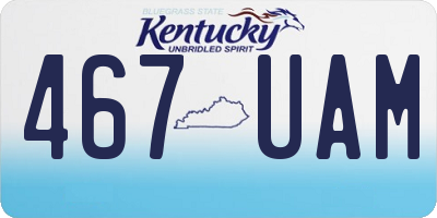 KY license plate 467UAM
