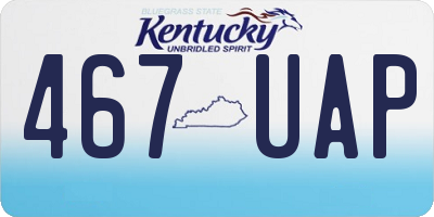 KY license plate 467UAP