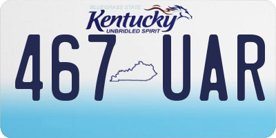 KY license plate 467UAR