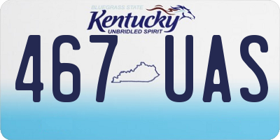 KY license plate 467UAS