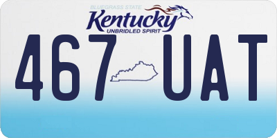KY license plate 467UAT