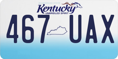 KY license plate 467UAX