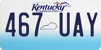 KY license plate 467UAY