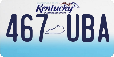 KY license plate 467UBA