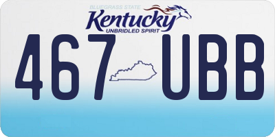 KY license plate 467UBB