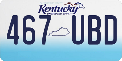 KY license plate 467UBD