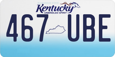KY license plate 467UBE