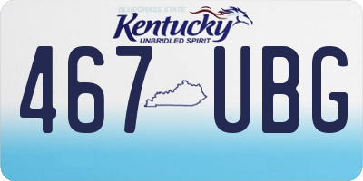 KY license plate 467UBG