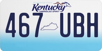 KY license plate 467UBH