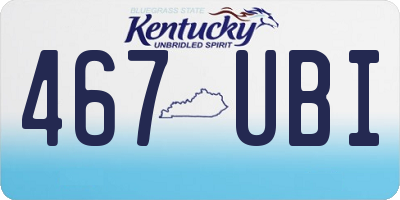 KY license plate 467UBI