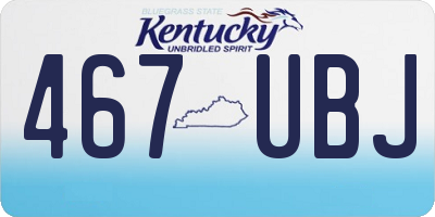 KY license plate 467UBJ