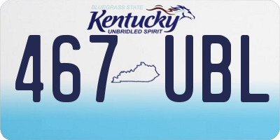 KY license plate 467UBL
