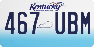 KY license plate 467UBM