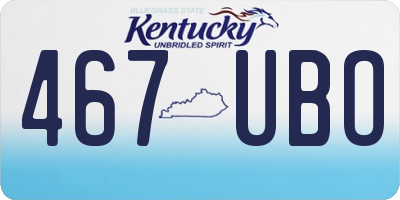 KY license plate 467UBO