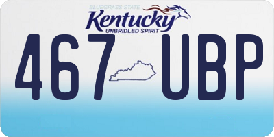 KY license plate 467UBP