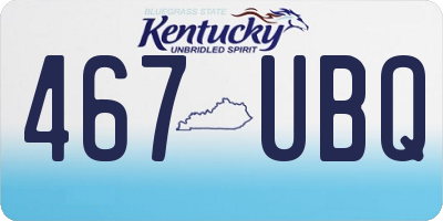 KY license plate 467UBQ