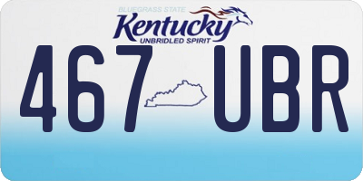 KY license plate 467UBR