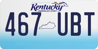 KY license plate 467UBT