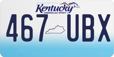 KY license plate 467UBX