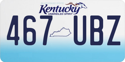 KY license plate 467UBZ