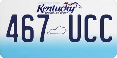 KY license plate 467UCC