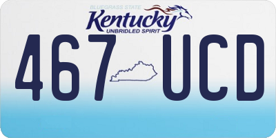 KY license plate 467UCD