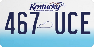 KY license plate 467UCE