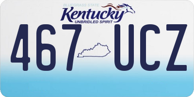 KY license plate 467UCZ