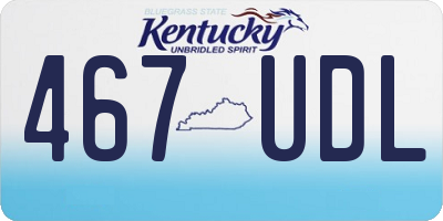 KY license plate 467UDL